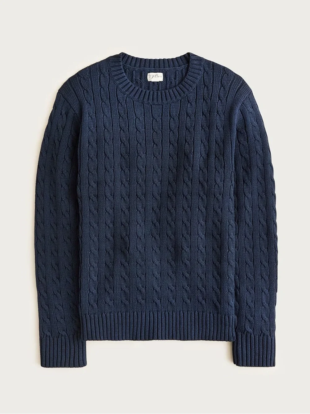 J.Crew Heritage cotton cable-knit sweater in Navy Size S $118 CO474